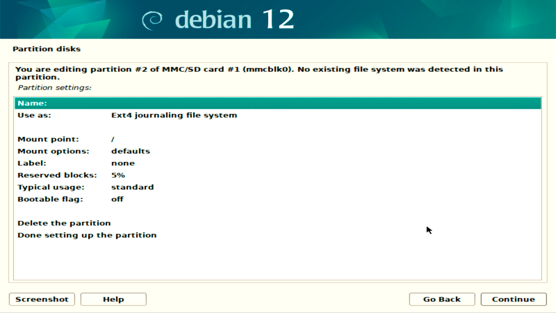 Debian 12 Create New Partition