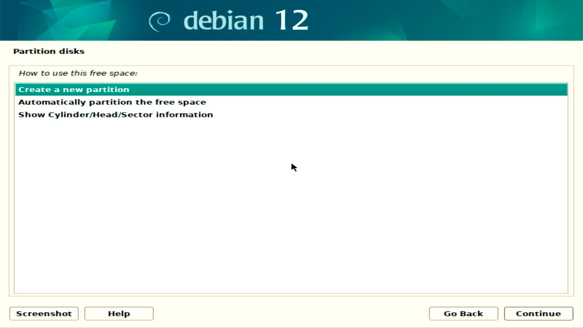 Debian 12 Create New Partition