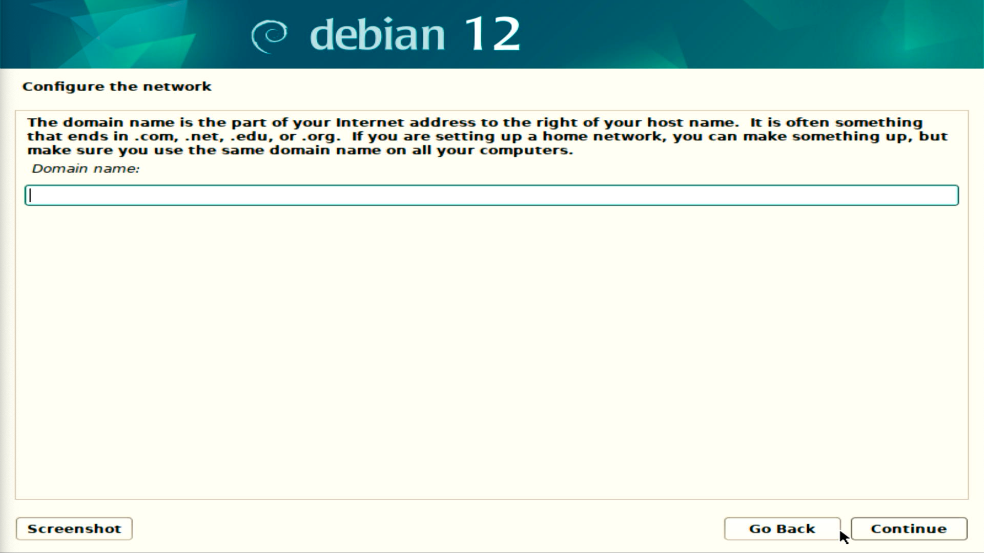 Debian 12 Domain Name