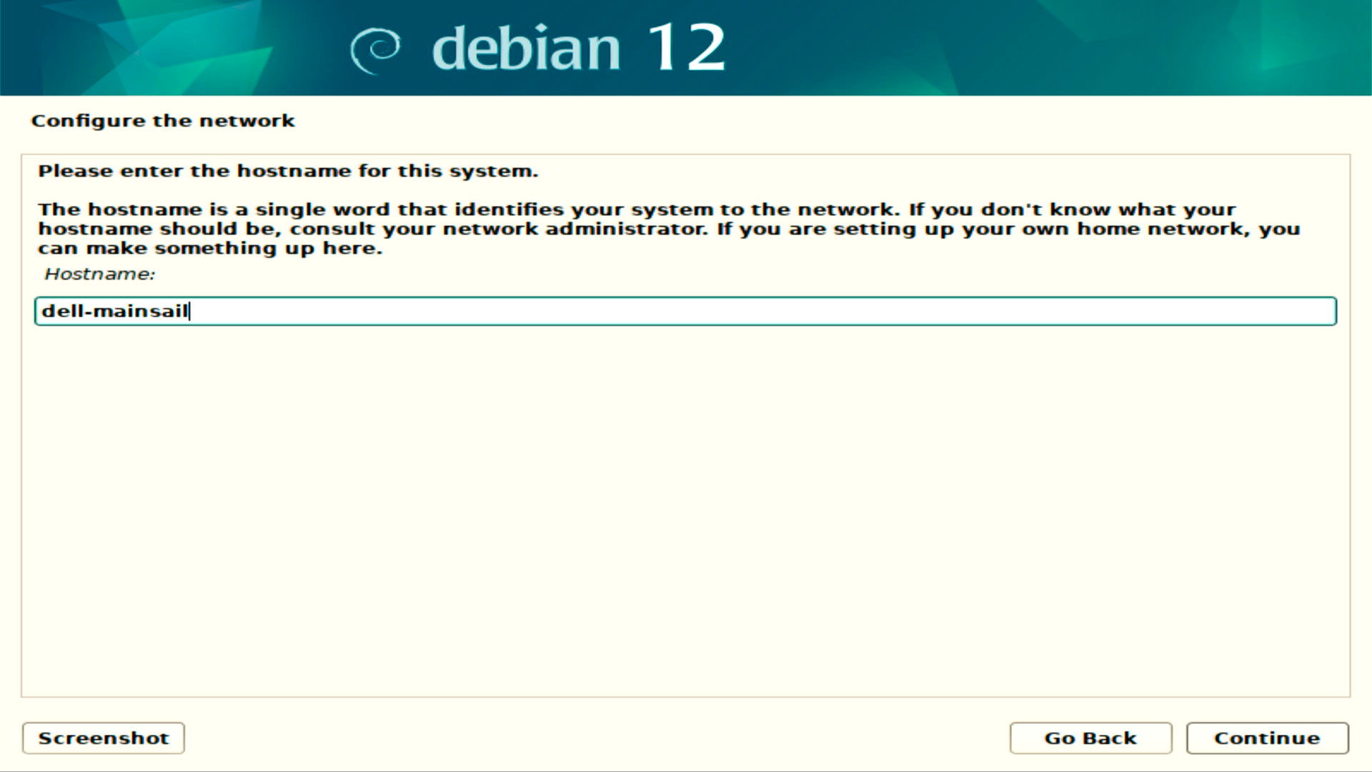 Debian 12 Hostname