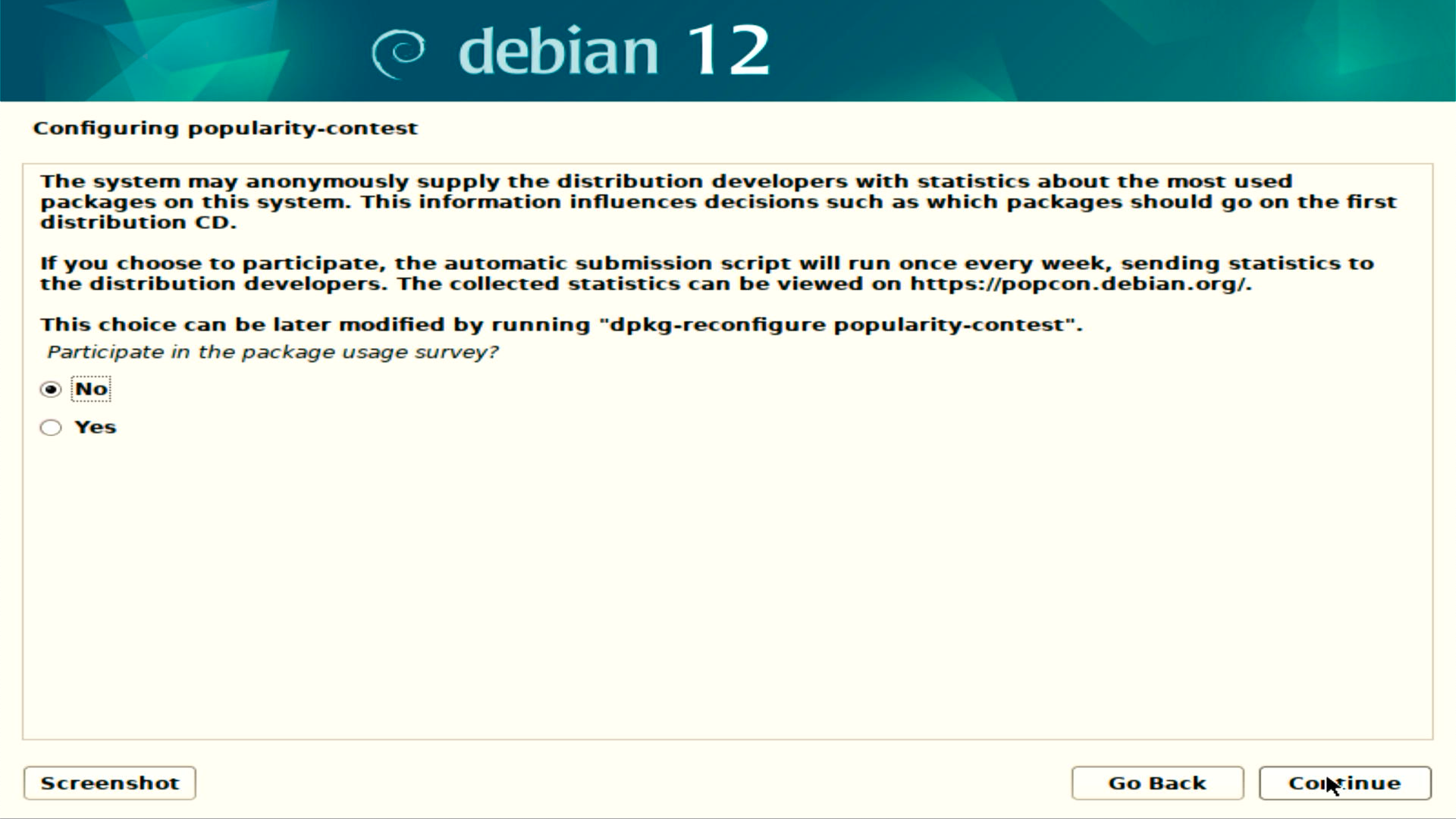 Debian 12 Popularity Contest