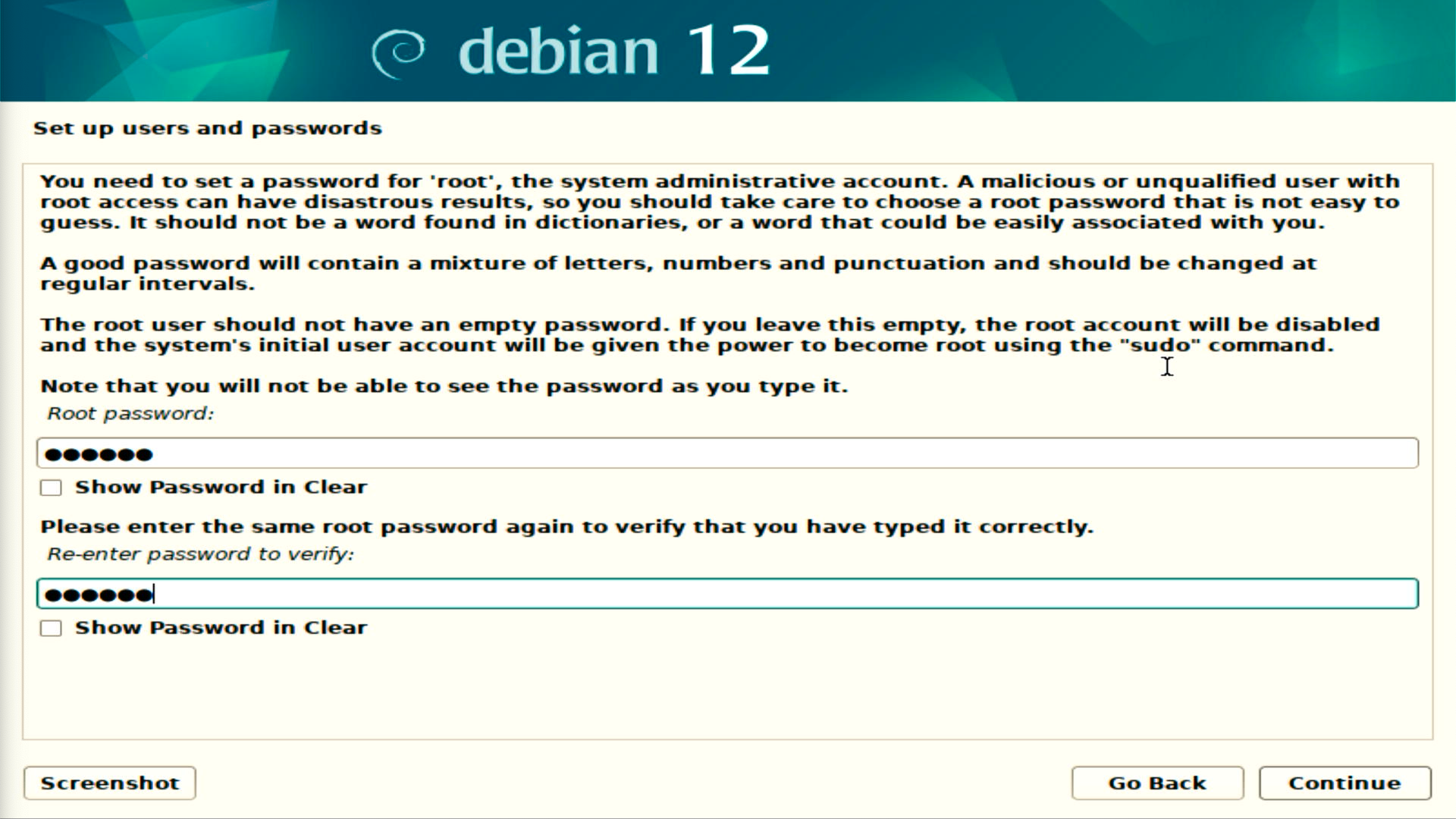 Debian 12 Root Password